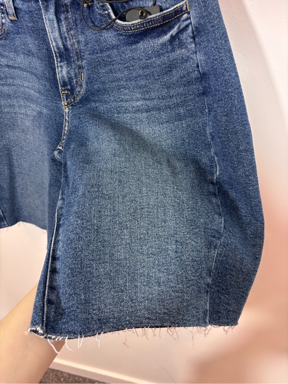 Just Black The Seamed Longer Short NWT XS Dark Denim BH522J Relaxed Elongted - Picture 10 of 16